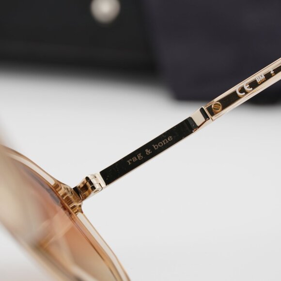 Rag & Bone RNB1074/S 010A N4 Aviator Sunglasses - Beige/Gold/Brown - Picture 5 of 10
